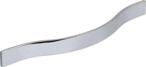 192mm Polished Chrome Strap Handle - 128mm Centres