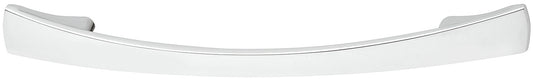 183mm Polished Chrome Waisted Bow Handle with Flared Ends - 128mm Centres