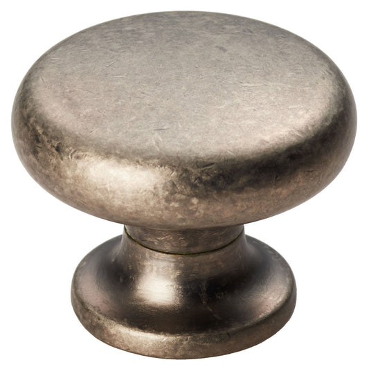 Pewter Finish Cabinet Door Knob - 35mm