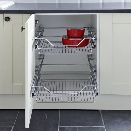 Pull Out Wire Basket Set for 400mm Cabinets