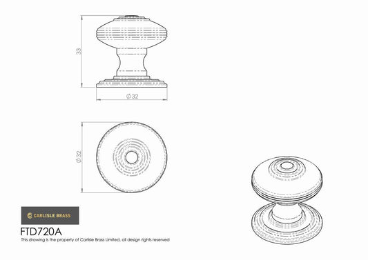 Anderson Polished Nickel Cabinet Knob | 32mm