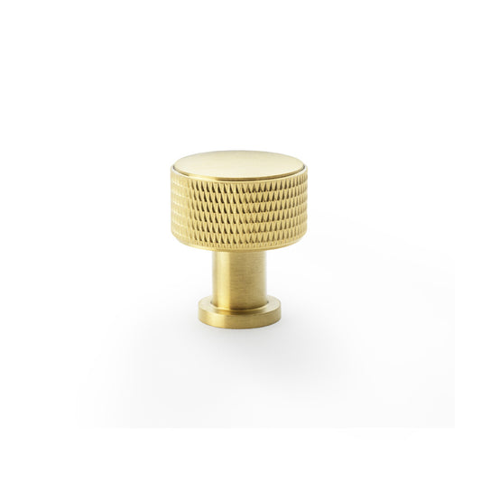 Lucia Knurled Cupboard Knob - Satin Brass PVD - 29mm