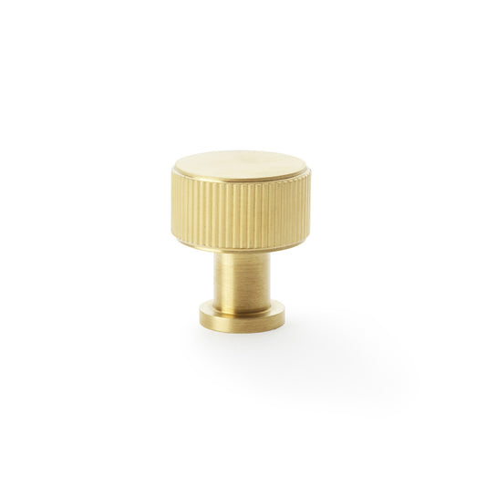 Lucia Reeded Cupboard Knob - Satin Brass PVD - 29mm