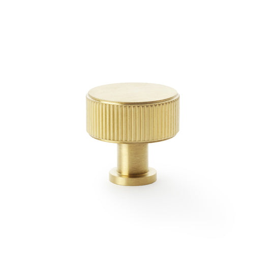 Lucia Reeded Cupboard Knob - Satin Brass PVD - 35mm