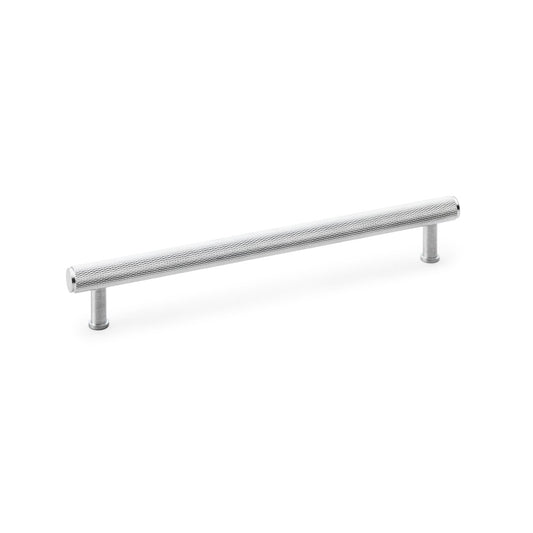 Crispin Satin Chrome Knurled T-bar Cupboard Pull Handle - 224mm Centres