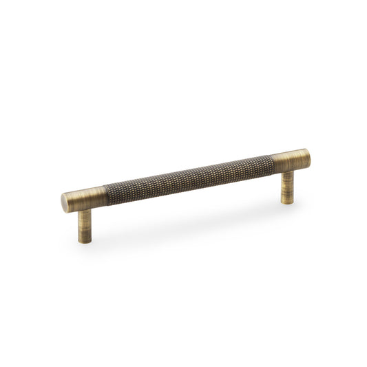 Brunel Antique Brass Knurled T-Bar Cupboard Handle - 128mm Centre