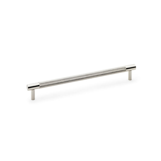 Brunel Polished Nickel Knurled T-Bar Cupboard Handle - 224mm Centres