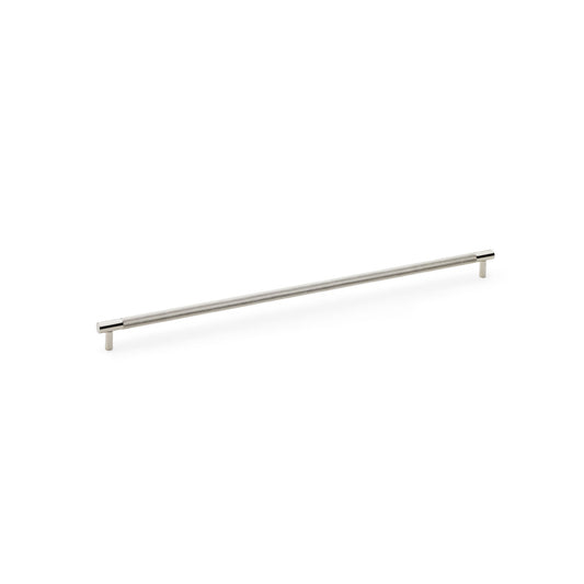 Brunel Polished Nickel Knurled T-Bar Cupboard Handle - 448mm Centres