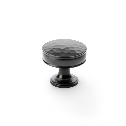 Lynd Dark Bronze Hammered Cupboard Knob - 38mm