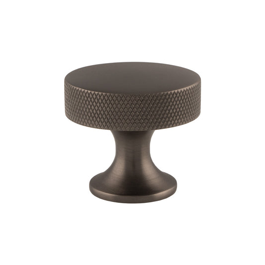 Berlin Dark Bronze Knurled Cupboard Knob - 38mm