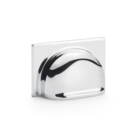 Quantock Polished Chrome Cabinet Cup Handle | 40mm Centres