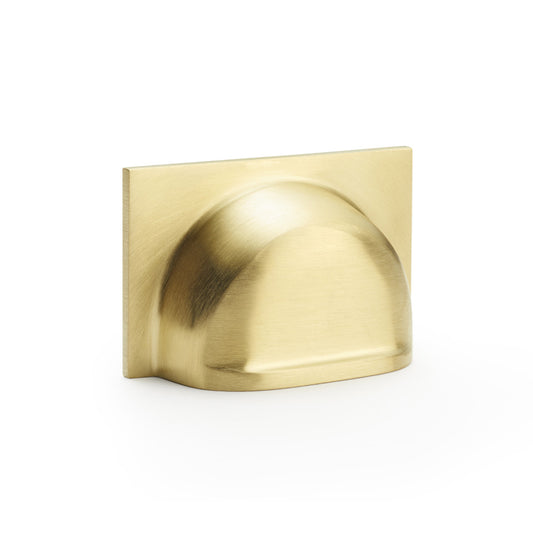 Quantock Satin Brass PVD Cabinet Cup Handle | 40mm Centres