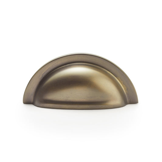 Bardom Antique Brass Ridged Cabinet Cup Handle - 76mm Centres