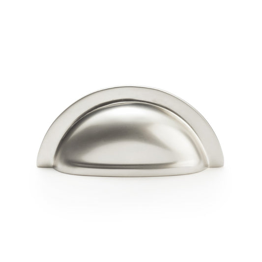 Bardom Satin Nickel Ridged Cabinet Cup Handle - 76mm Centres