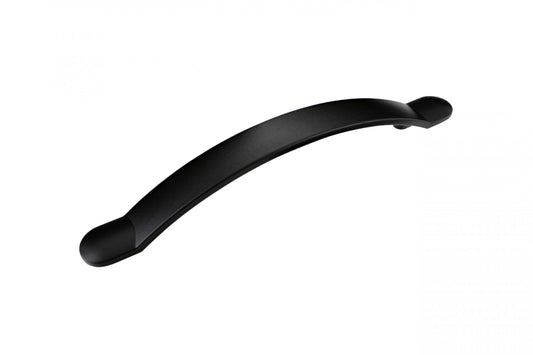 Brecon Matt Black Finish Bow Cabinet Handle - 128mm Centres