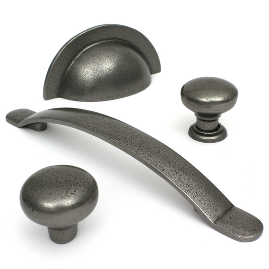 Brecon Pewter Finish Bow Cabinet Handle - 128mm Centres