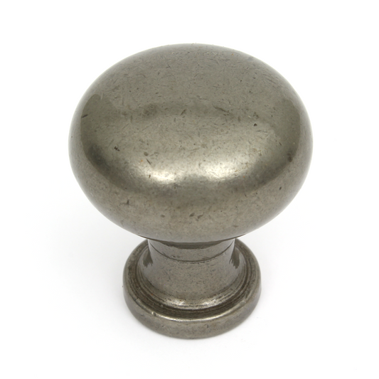 Buxton Pewter Finish Cabinet Door Knob | 34mm