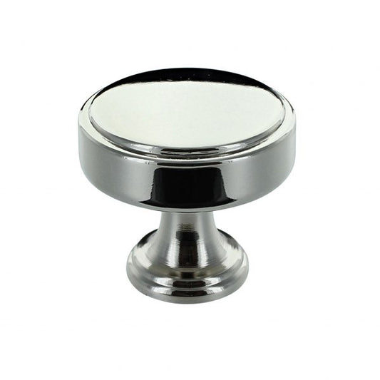 Calgary Polished Nickel Cabinet Knob - 40mm