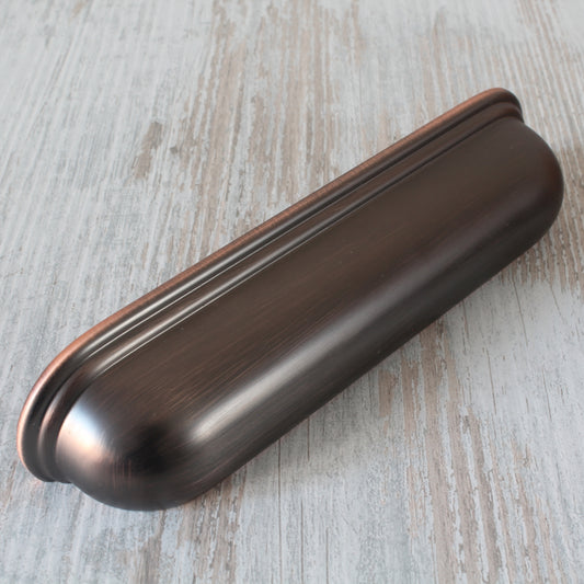 Calgary American Copper Cabinet Cup Handle - 128mm Centres