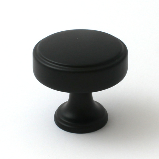 Calgary Matt Black Cabinet Knob - 35mm