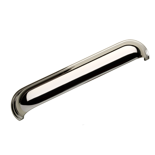 Calgary Polished Nickel Cabinet Cup Handle - 128mm Centres