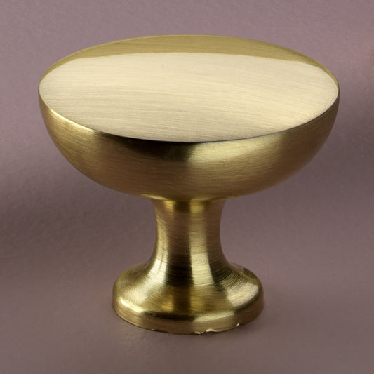 Dorchester Brushed Satin Brass Cabinet Knob - 38mm