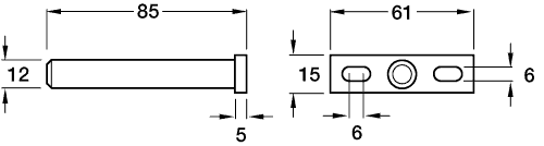 Floating Shelf Bracket - 85mm