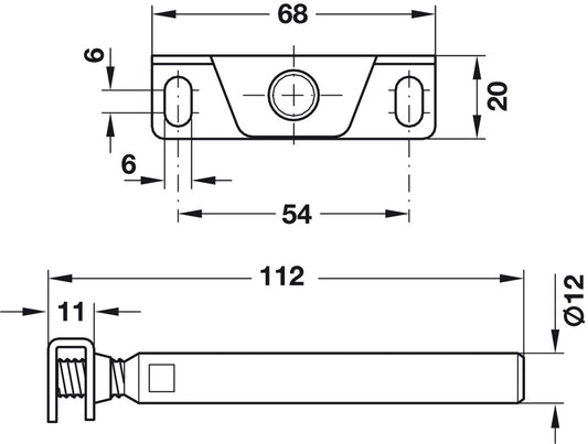 Floating Shelf Brackets - 112mm - Pack of 4