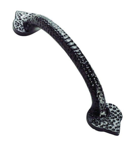 Fleur D Lys Dimple Pull Handle - Black Antique - 102mm Centres