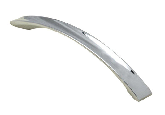 Concave Bow Handle - Polished Chrome - 128mm Centres