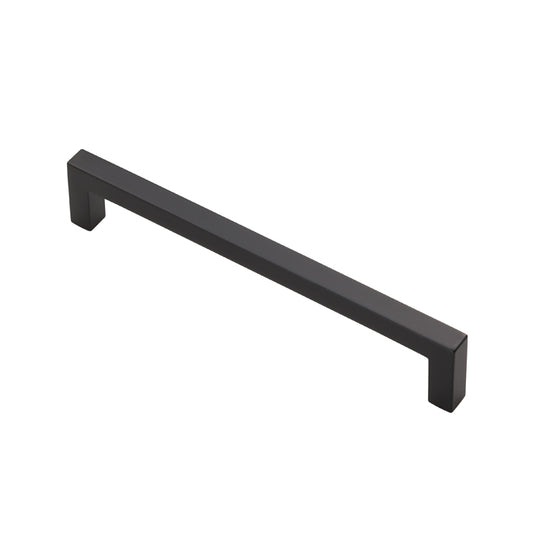 Matt Black Square Cabinet Bar Handle - 160mm Centres