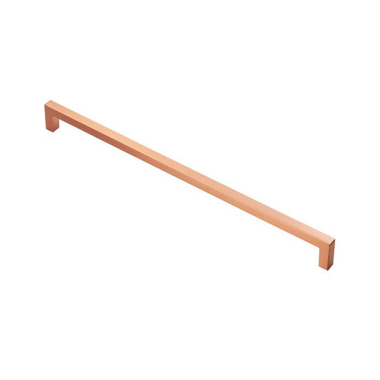 Satin Copper Square Cabinet Bar Handle - 320mm Centres