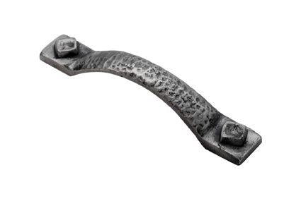 Hammered Pewter Finish Cabinet Handle - 128mm Centres