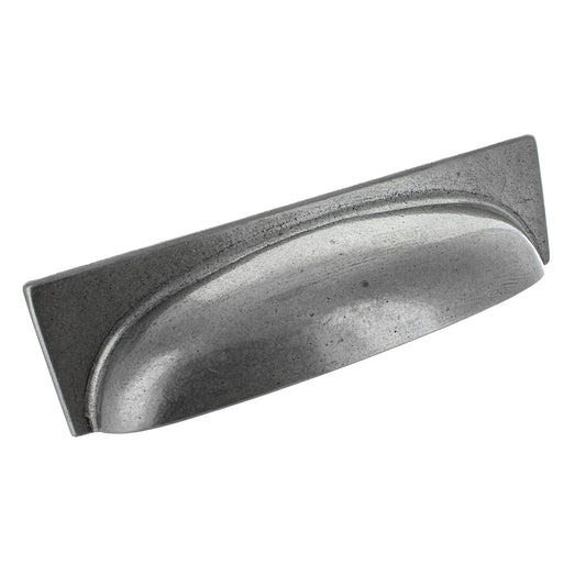 George Pewter Finish Cabinet Cup Handle - 96mm Centres