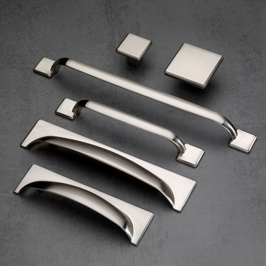 Georgia Cabinet D Handle - Brushed Satin Nickel - 128mm Centres