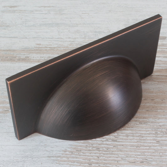 Monmouth American Copper Square Cabinet Cup Handle - 64mm Centres