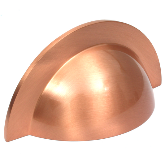 Monmouth Brushed Copper Cabinet Cup Handle - 64mm Centres