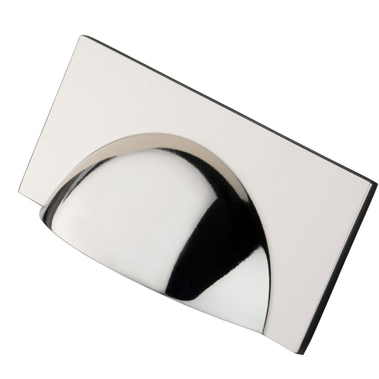 Monmouth Polished Nickel Square Cabinet Cup Handle - 64mm Centres