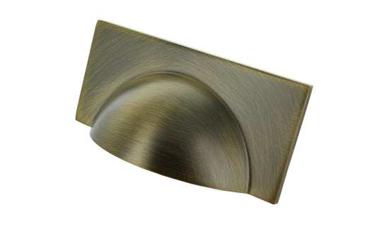 Monmouth American Bronze Square Cabinet Cup Handle - 64mm Centres