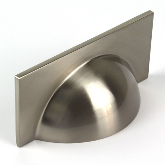 Monmouth Brushed Satin Nickel Square Cabinet Cup Handle - 64mm Centres