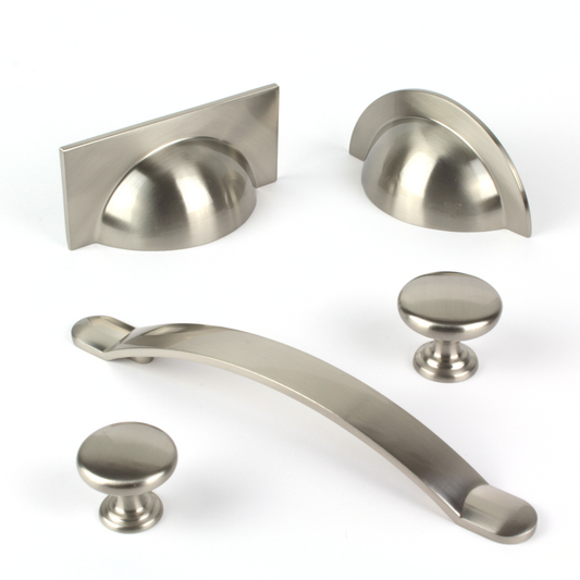 Monmouth Brushed Satin Nickel Cabinet Cup Handle - 64mm Centres