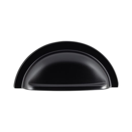 Oxford Matt Black Cabinet Cup Pull Handle - 92mm | 76mm Centres