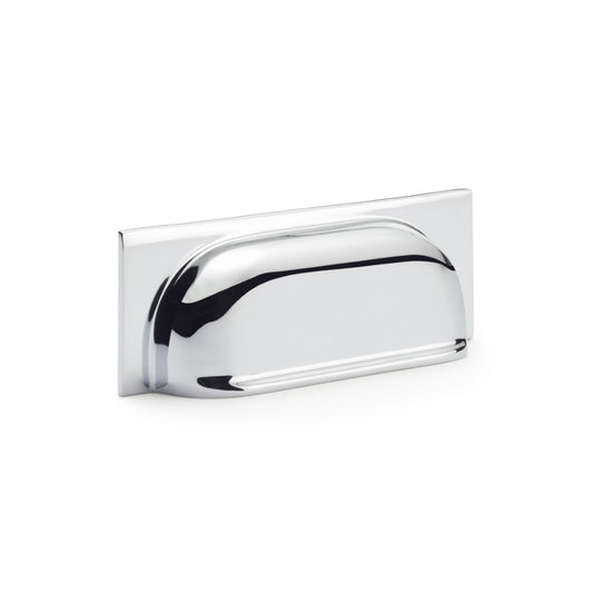 Quantock Polished Chrome Cabinet Cup Handle | 96mm Centres