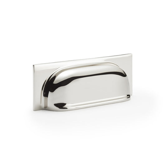 Quantock Polished Nickel Cabinet Cup Handle | 96mm Centres