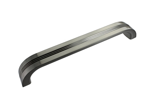 Retro Cabinet D Handle in Brushed Satin Nickel - 160mm Centres