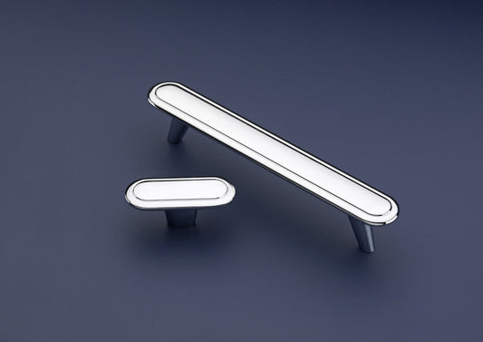 Stockholm Polished Chrome Cabinet Bar Handle - 128mm Centres