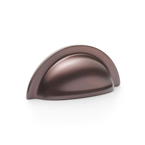 Bardom Dark Bronze Ridged Cabinet Cup Handle - 76mm Centres