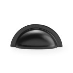 Bardom Black Ridged Cabinet Cup Handle - 76mm Centres