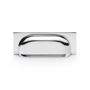 Quantock Polished Chrome Cabinet Cup Handle | 96mm Centres