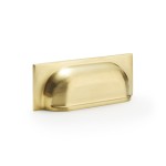 Quantock Satin Brass PVD Cabinet Cup Handle | 96mm Centres